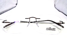 Silhouette 5500 BF 6040 Brown 52-19-145 Mens Rimless Eyeglasses Frame Austria