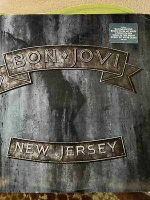 RARE BON JOVI New Jersey US PROMO LP Vinyl 1988  Richie Sambora Gold Promo Stamp