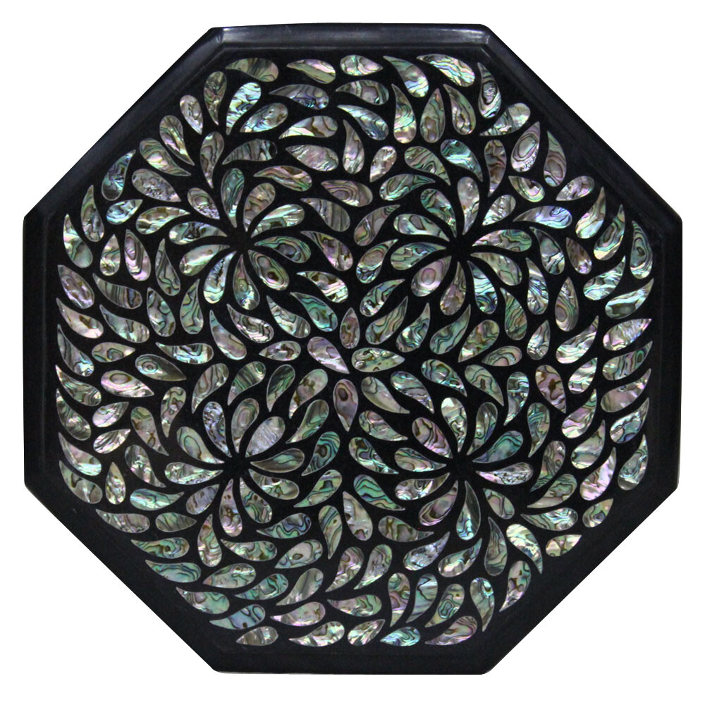 15-Inch Handmade Pietra Dura Marble Corner Table Top for Home Decor  