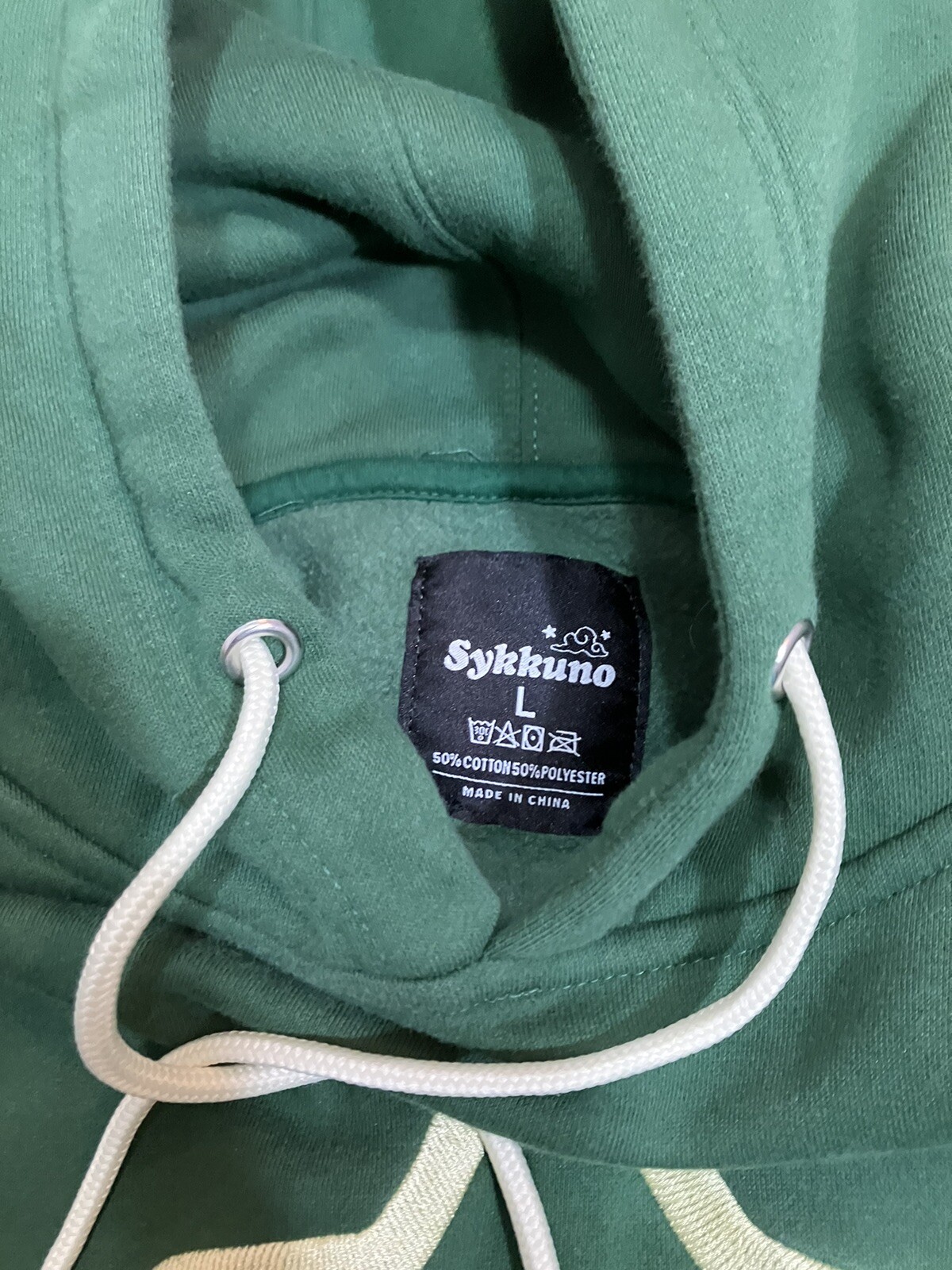 Sykkuno Hoodie Merch Star Leaf Embroidered Green Mens Size large | eBay