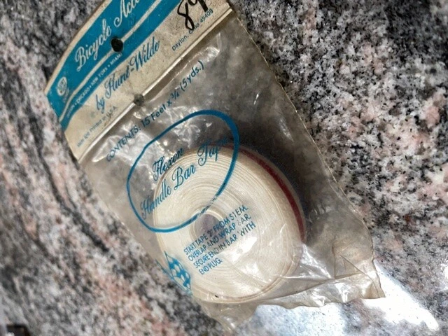 ! DE COLECCIÓN VIEJA ESCUELA CAZA SALVAJE ROJO BLANCO AZUL CARRERAS MANILLAR CINTA ENVOLTURA SELLADA Foto 2 de 3