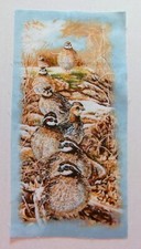 Cotton Fabric Quails on Rocks - 1 Piece - Pic B  10"L x 4 3/4"W