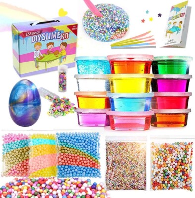 DIY Slime Fluffy Kit Schleim Set Kids Ball für Mädchen Jungen Mega-Paket