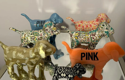 Victoria's Secret Lot of 7 PINK Dogs Stuffed Animal Collectible Plush ...