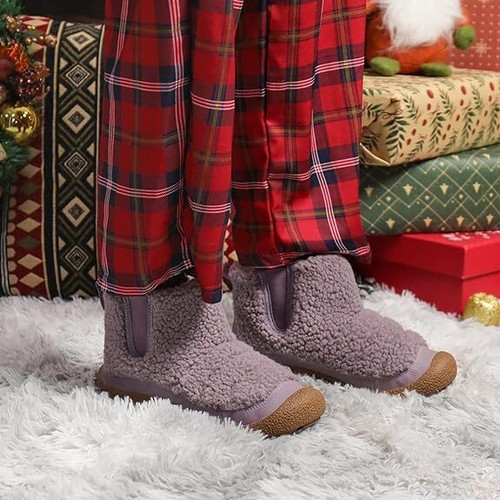 Womens Bootie Slippers Cozy Sherpa Memory Foam House shoes Indoor Outdoor - Picture 13 of 19