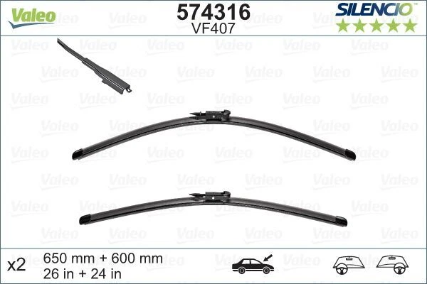 VALEO 574316 Spazzola tergi per MERCEDES-BENZ VANEO (414) - Immagine 4 di 4