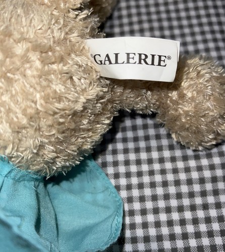Galerie Tan Bear Plush 9" Red Bow Stuffed Animal! With Nurses Outfit on! Used - Picture 8 of 12