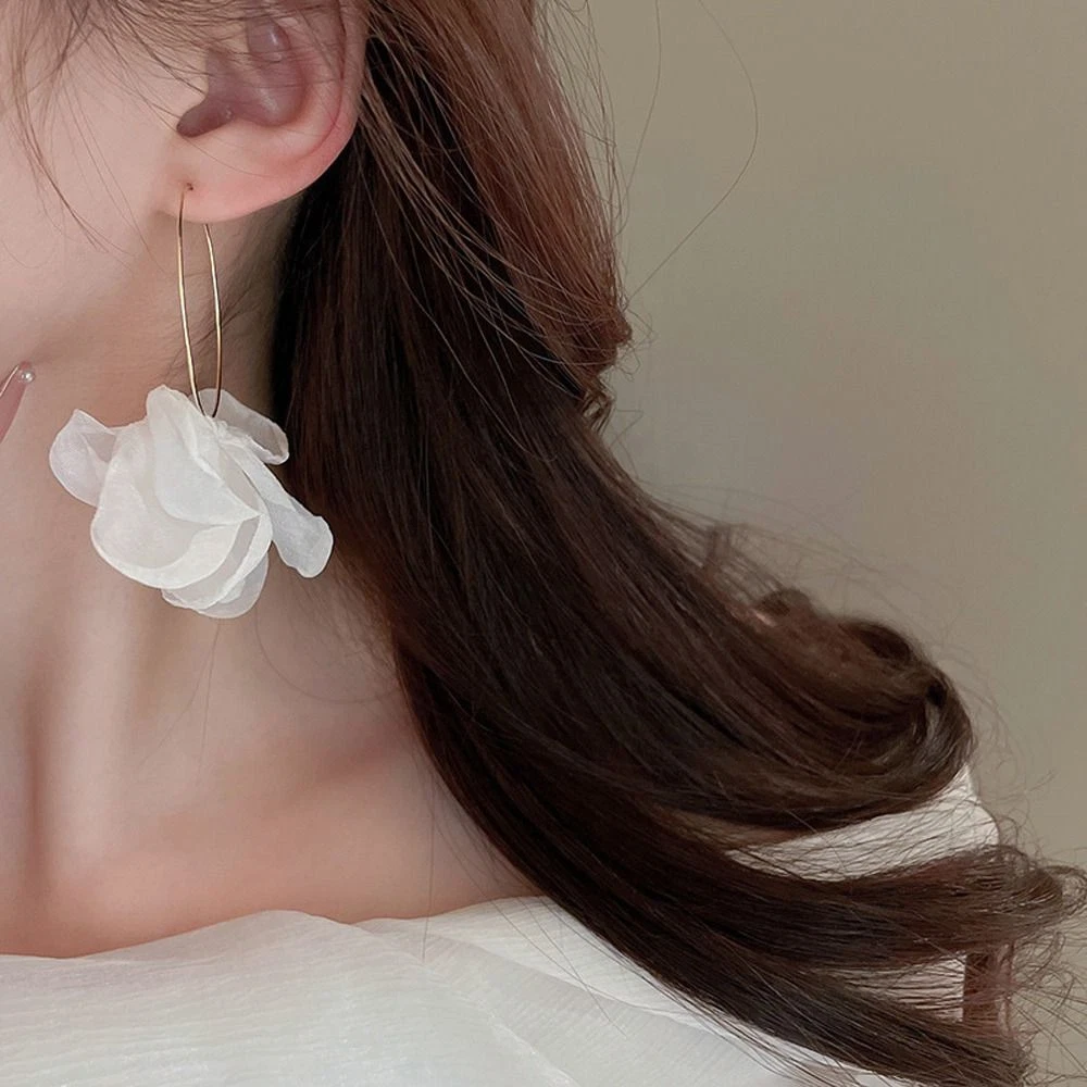 Hoop with dangle sale earrings