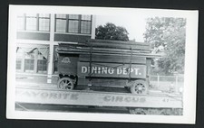 Cole Bros Circus Dining Car Train Railroad Vintage Snapshot Photo 1940s