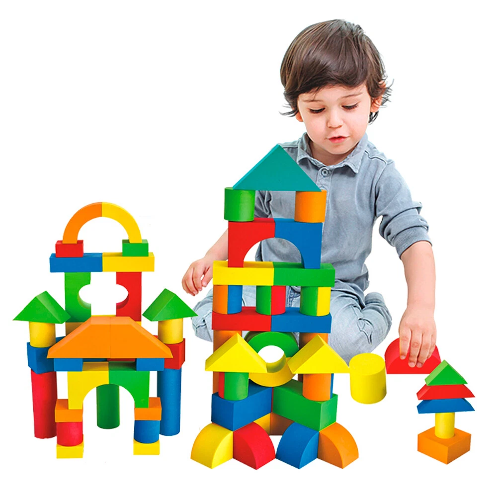 one box (21 pcs)COBLOCKS Cheap EVA block soft foam building blocks