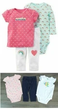 Carter's Girl's  Set 3 Piece Set Body Suit ,Shirt  and Leggings