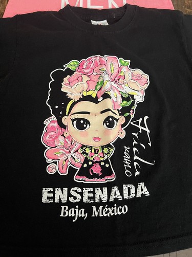 Frida Kahoolawe Ensenada shirt neon pink tank playa del Carmen dress girls 7/8 - Picture 2 of 13