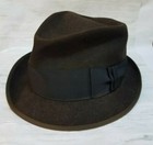 Vintage Stetson Royal De Luxe The Eagle Fedora Hat Mens Size 7 1/4 Chocolate