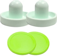 Air Hockey Mallets / pushers (Dynamo) with 2 large Pucks!