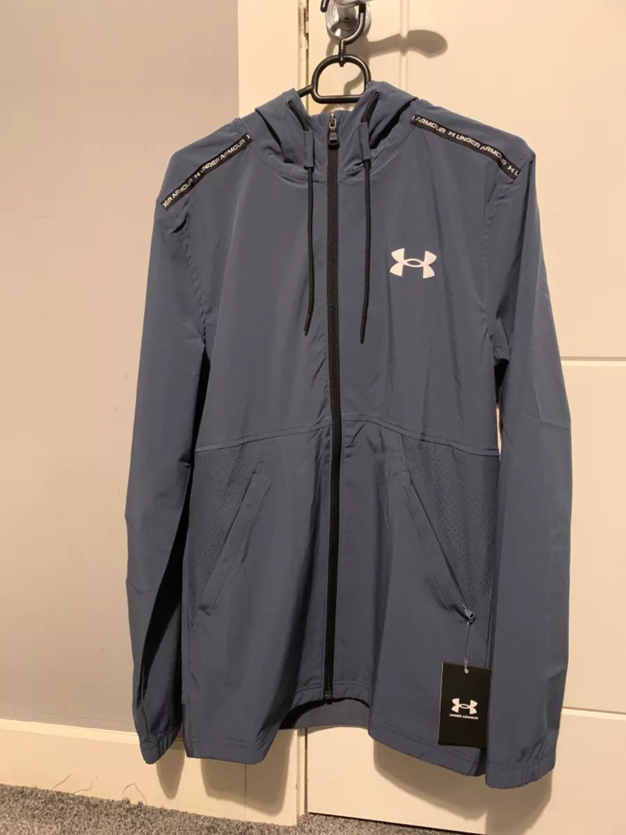 mens under armour lock up woven jacket size small