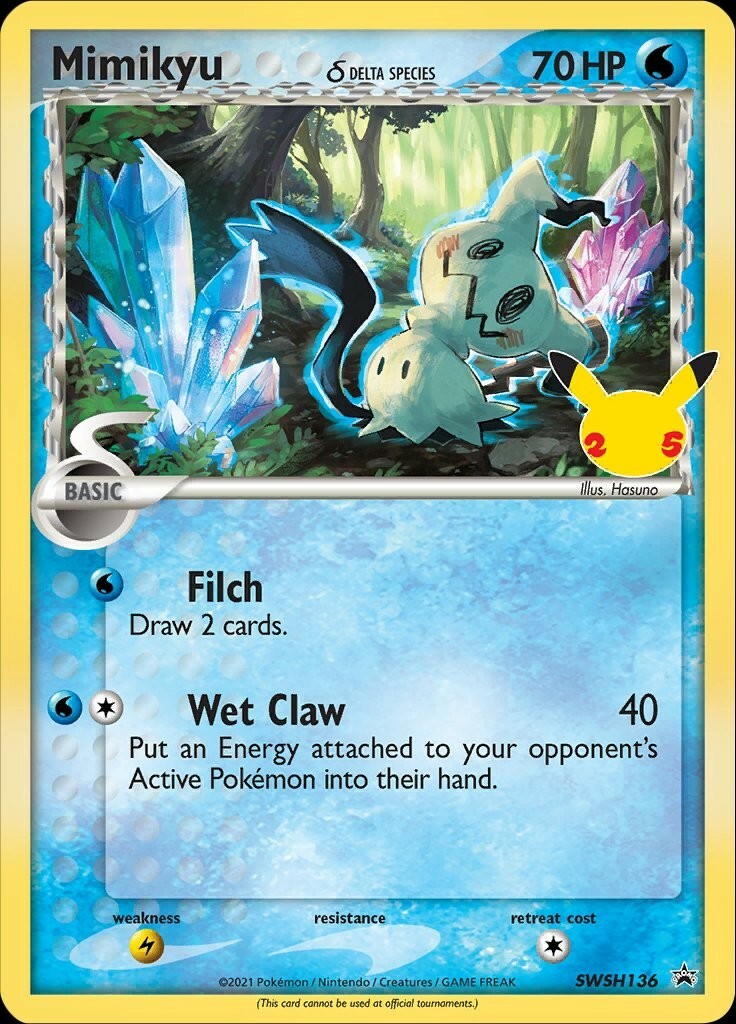MIMIKYU Delta Species SWSH136 Celebrations 25th Anniversary