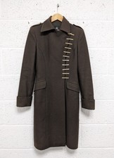 Versace Jeans Couture Military Coat - 100% Virgin Wool Brown - Made In Itay - Xs