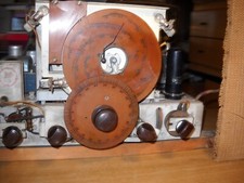 TELAIO RADIO EPOCA A VALVOLE LA VOCE DEL PADRONE CON ALTOPARLANTE - FUNZIONANTE