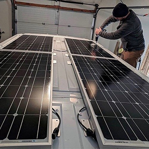 Juego de soportes Z para paneles solares Renogy para montaje de paneles solares techo plano pared - Imagen 13 de 28