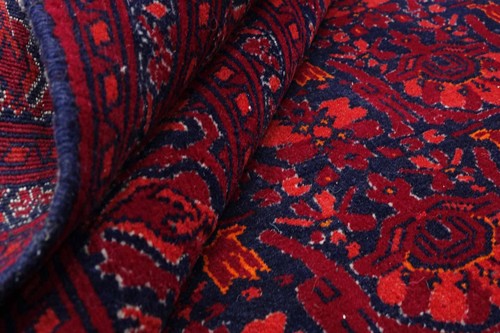 Afghan Mauri Teppich 200x300 Handgeknüpft Rot Geometrisch Orient Kurzflor a - Picture 7 of 8