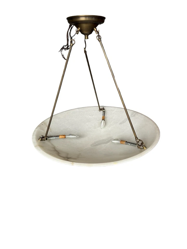 URBAN ARCHEOLOGY Alabaster 30” Bowl - Pendants Indoor Lighting - Image 3 of 4