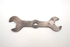 Vintage Indestro 7/8" 1" Double Open End Wrench 7/16-20 Threaded Hole