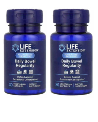 Life Extension Florassist  Probiotic, Daily Bowel Regularity 2X30 Veggie Caps