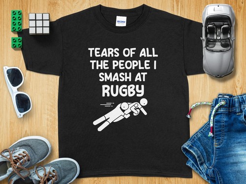 T-Shirt Tears of All the People I Smashed at Rugby lustig Sport Geschenk Shirt - Bild 9 von 12