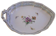Nice KPM Berlin Porcelain Kurland Motif Leaf Dish Porzellan Blattschale Decor 41