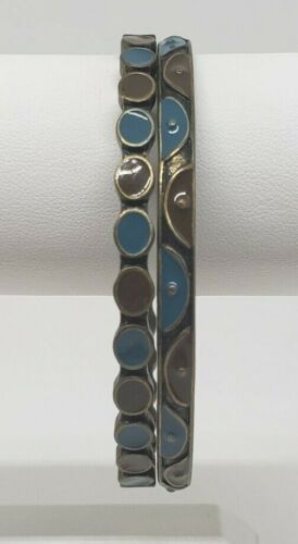 Damen Armreif Armbänder (2) Geometrisch Blau Grau Dunkel Ton Modeschmuck