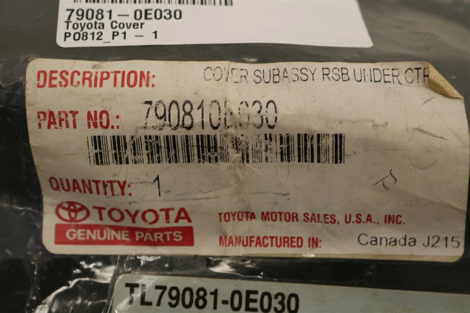 NUEVA CUBIERTA TRASERA ASIENTO 3ª fila fabricante de equipos originales 79081-0E030 para Lexus RX330 RX350 2004-2009 Foto 2 de 4