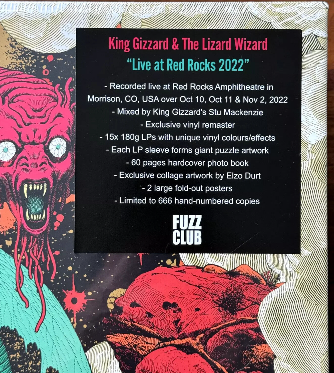 King Gizzard And The Lizard Wizard Live At Red Rocks 2022 15xLP
