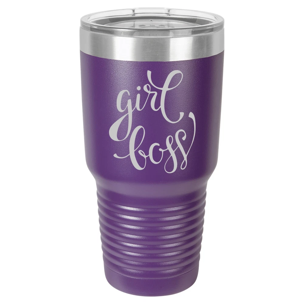 Tumbler 20oz 30oz Travel Mug Cup Vacuum Insulated Stainless Steel Girl Boss
