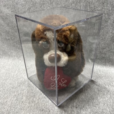 Vtg 7” Russ Berrie Baxter Basset Hound I Love You Dog Plush Stuffed Animal  New