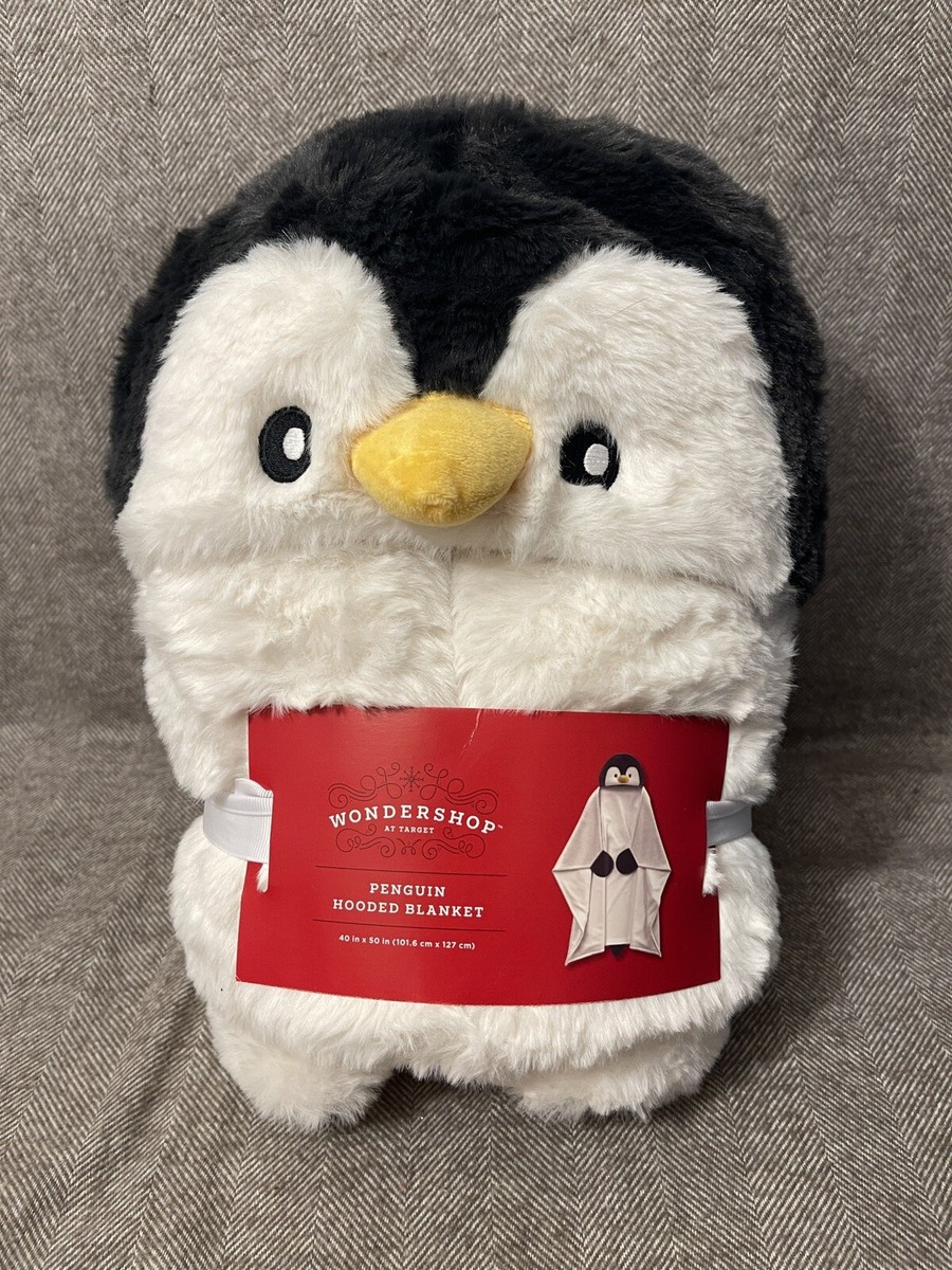 New! Target Wondershop Penguin Hooded Blanket, 40