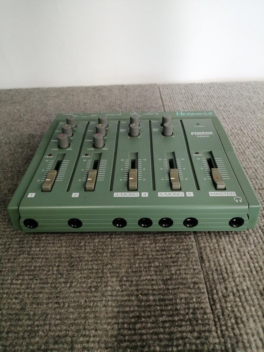 Fostex MN06 Hexamix 6ch Analog Stereo Mixer w/ AC Adapter