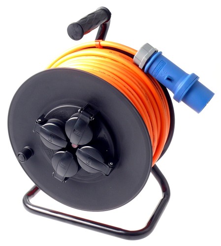Camping Kabeltrommel CEE Stecker Außen H07BQ-F Pur Kabel 3x1,5 bis 3x2,5 25-50m - Bild 5 von 12