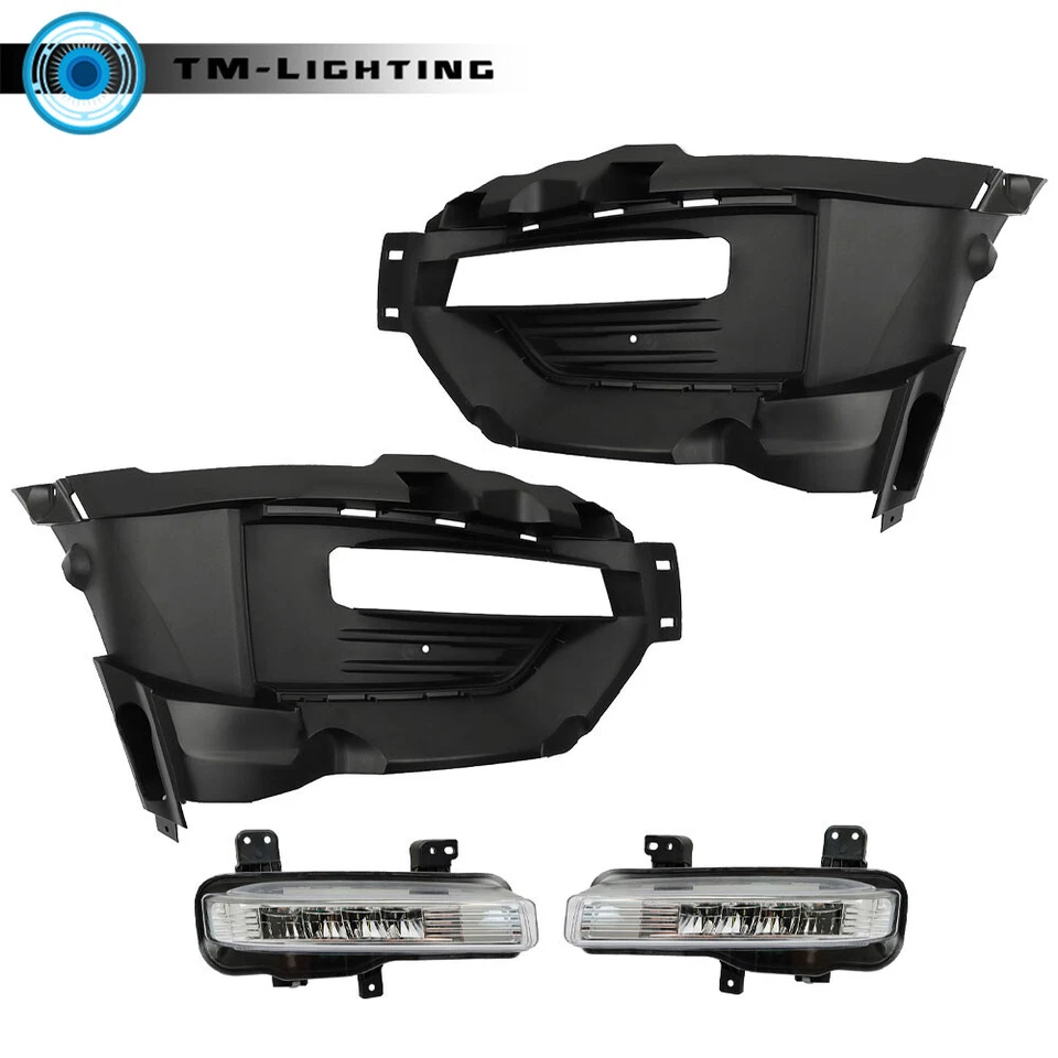 Bumper Fog Light LED DRL Lamps&Cover For 2020-2021 Ford Explorer Right&Left Side - Изображение 2 из 4