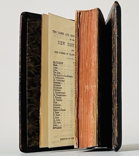 Vintage Bible 1938 New Testament Leather Embossed Davids Tower Jerusalem Rare - Picture 6 of 7
