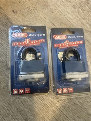 Abus 70Ib/45 Ka Padlock, Keyed Alike, Standard Shackle, Rectangular Brass Body,