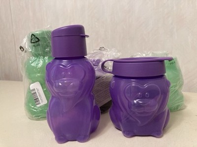 Tupperware ECO Animal Shaped Water Bottles And Snack Cups - Lions & Bears Set 5