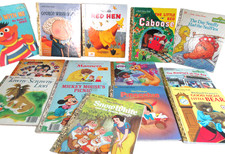 14 Little Golden Book Books Lot Lil Red Hen Caboose Little Bear Tawny Lion Vtg K