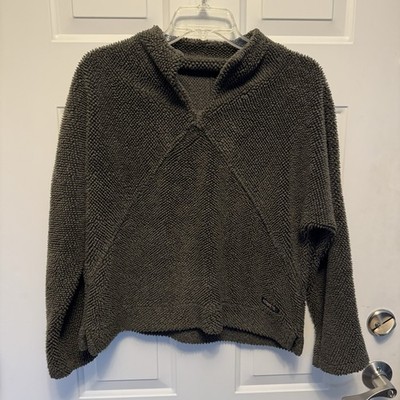 Kerrits Women's Small Sweater Pullover Top 1/4 Brown Fuzzy Warm Pullover
