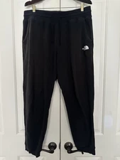 The North Face Sweatpants Mens XL Black Fleece Joggers Drawstring Logo A4QRD