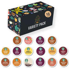 Starbucks K Cups Variety Pack-16ct-Medium Dark Roast Flavored Coffee Pods