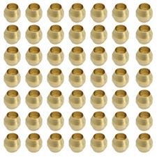 50PCS 1/8 Inch Brass Compression Sleeve Ferrules, Compression Ferrules Tube