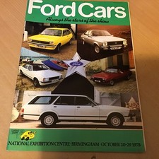 Ford Cars Model Catalogue Brochure NEC Birmingham 20-29 Oct 1978 ref FA221/41
