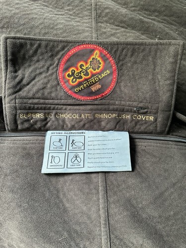LoveSac SUPERSAC CHOCOLATE RHINOPLUSH COVER (RETAIL @ $1200.)