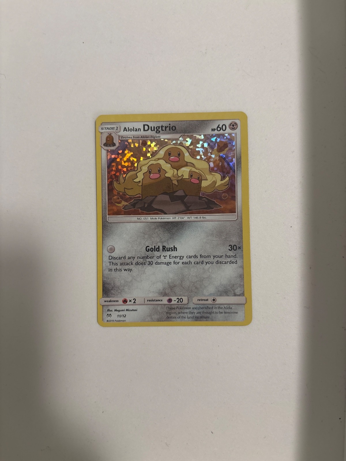 Alolan Dugtrio Holo Promo - 2019 McDonald’s 11/12 HP