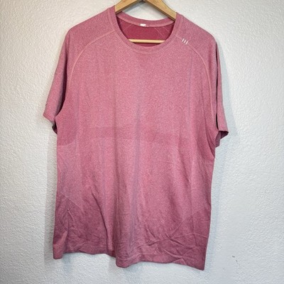 Lululemon T Shirt Crewneck Stretch Red Tech Light Running Active Athlete Men XL
